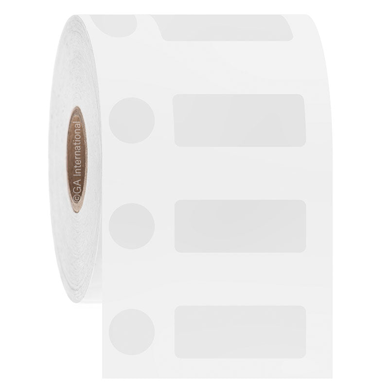 CryoSTUCK® DYMO互換 超低温・凍結表面対応ラベル 31.8×12.7mm+11mm (円形) #EDCS-084