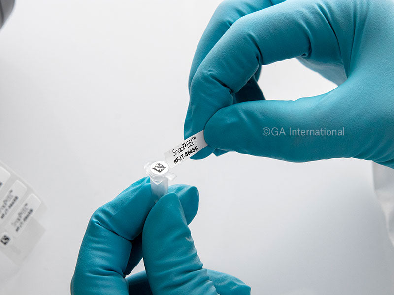 FreezerTAG™ SnapPEEL 超低温対応ラベル 19.1×6.4mm+6.4mm(円形) #FJT-564SB