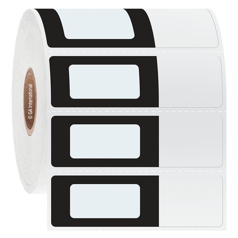 Blackout CryoSTUCK® 超低温対応 凍結表面対応ラベル (情報秘匿) 39.9×19mm+23.6mm 巻付け #AEA-1