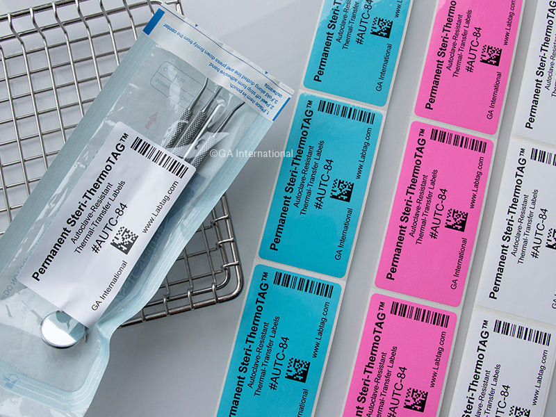 Steri-ThermoTAG™ オートクレーブ耐性ラベル 25.4×17.5mm #AUTT/AUTC-75NP