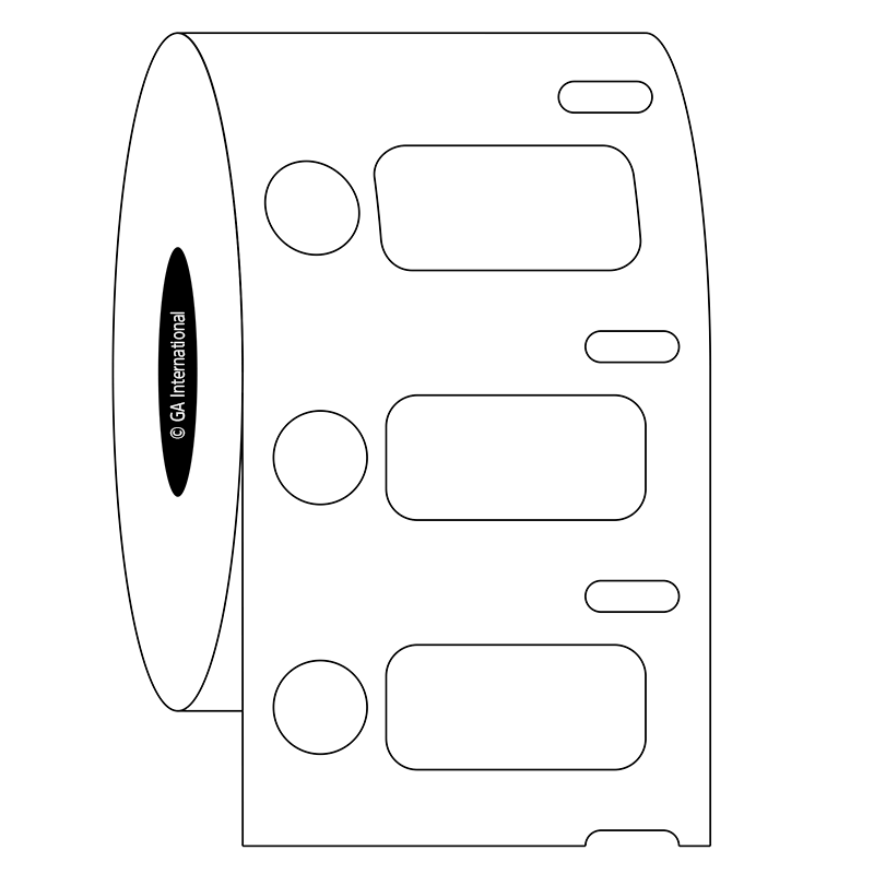 Cryo DTermo™ DYMO互換 超低温対応ラベル 26.4×12.7mm+9.5mm (円形) #EC1F/EG1F-081