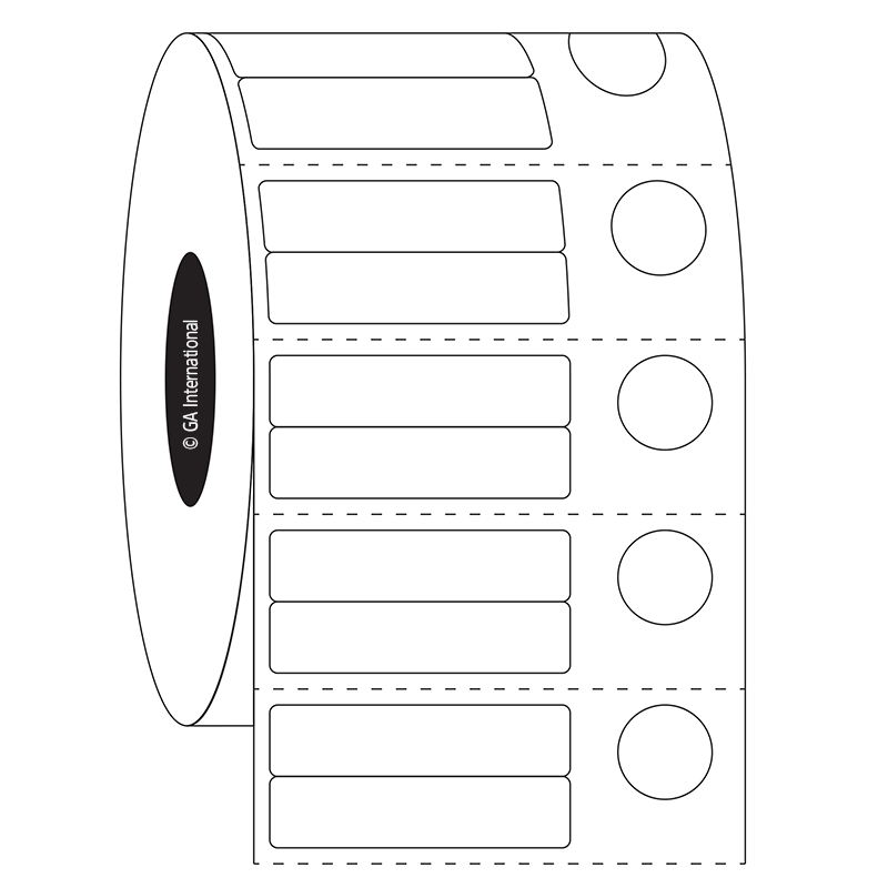 FreezerTAG™ 超低温対応ラベル 30×7.1mm+9.4mm (円形) #FJT-124