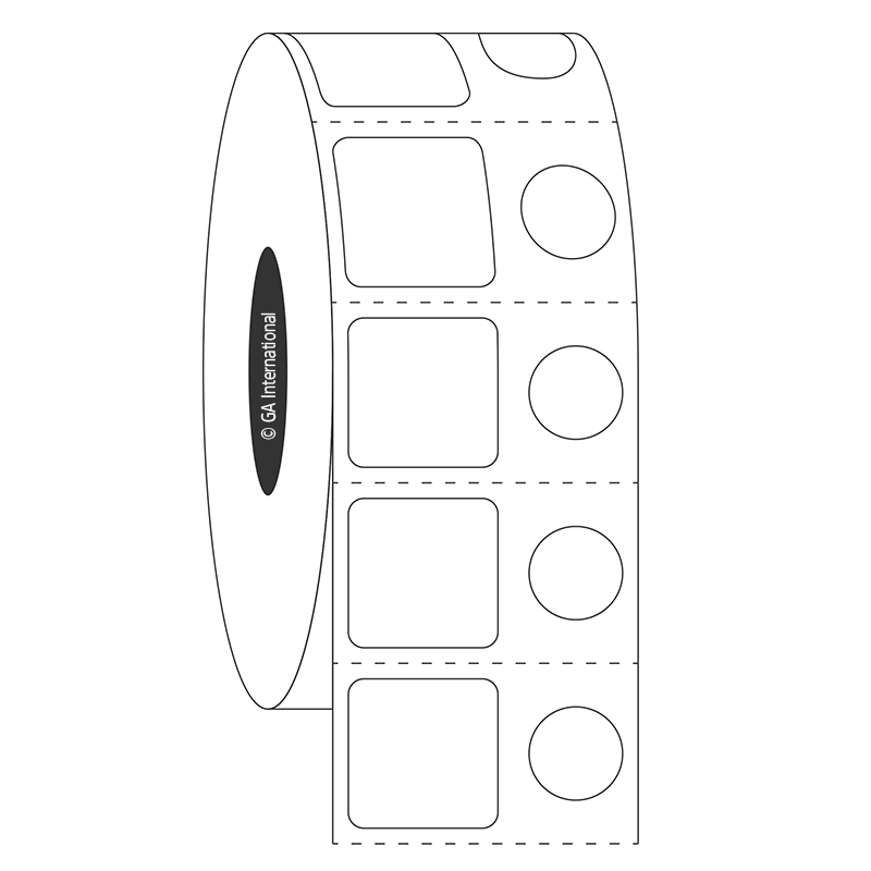 FreezerTAG™ 超低温対応ラベル 15.2×15.2mm+9.5mm (円形) #FJT-230