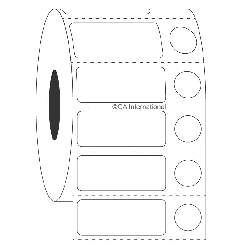 FreezerTAG™ 超低温対応ラベル 31.8×12.7mm+9.5mm (円形) #FJT-274