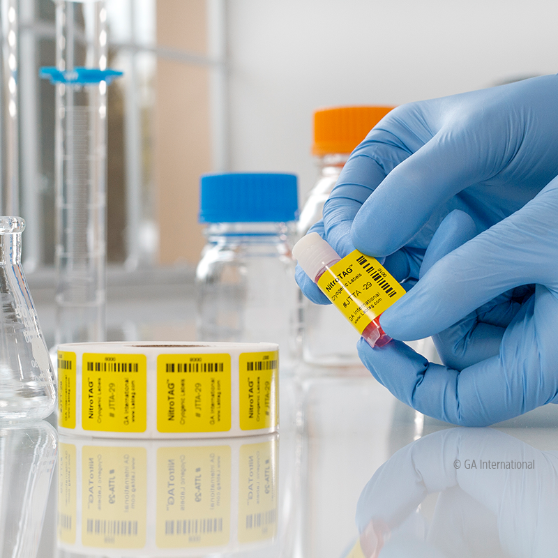 NitroTAG® 超低温対応ラベル (液体窒素容器用) 25.4×25.4mm #JTTA-29