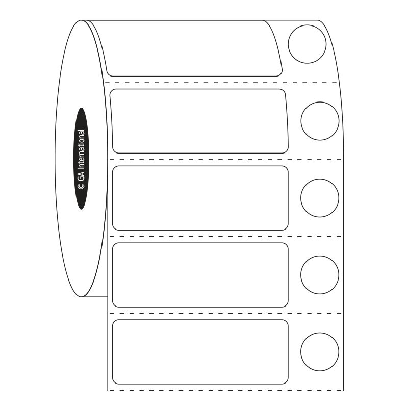NitroTAG® 超低温対応ラベル (液体窒素容器用) 44×16mm+9.5mm (円形) #JTTA-514