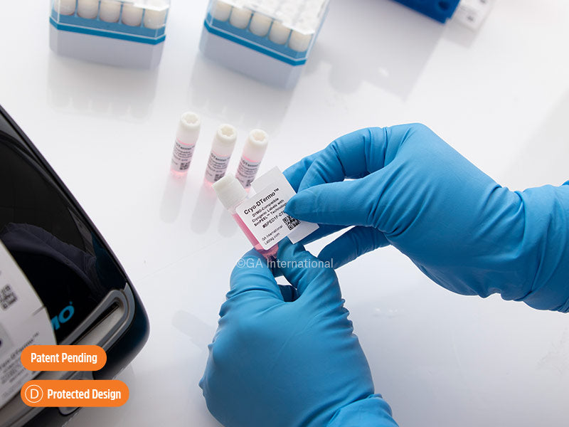 Cryo DTermo™ DYMO互換 超低温対応ラベル (SimPEELテクノロジー) 25.4×25.4mm #SPED1F-070WH