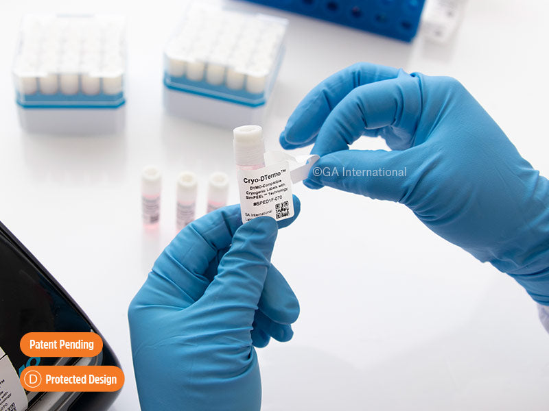 Cryo DTermo™ DYMO互換 超低温対応ラベル (SimPEELテクノロジー) 25.4×25.4mm #SPED1F-070WH