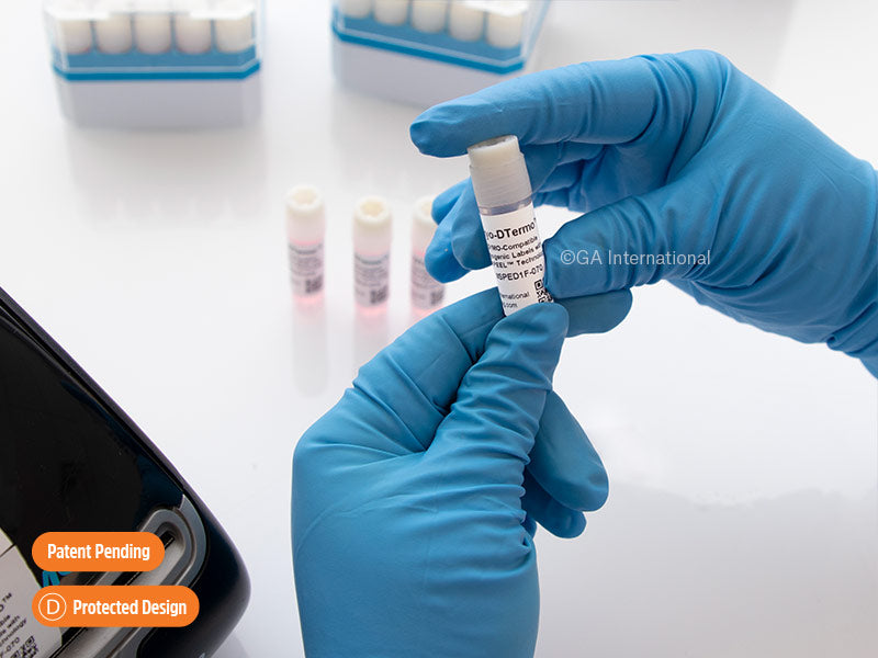 Cryo DTermo™ DYMO互換 超低温対応ラベル (SimPEELテクノロジー) 25.4×25.4mm #SPED1F-070WH