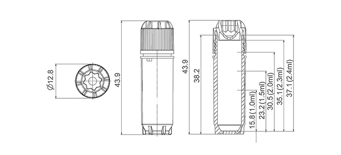2.0mL 二次元バーコード付サンプルチューブ (48本SBSラック対応)