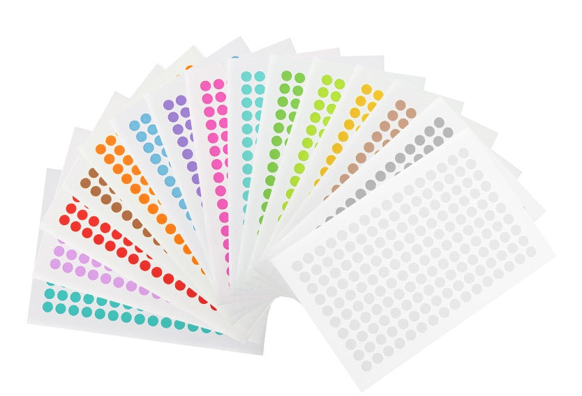 Lab-TAG™ 超低温対応 カラー丸ラベル (0.2ml PCRチューブ用) 7mm (円形) #WRPLT-7