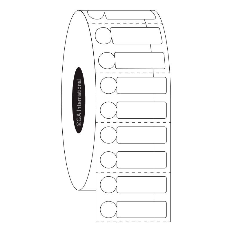 FreezerTAG™ SnapPEEL 超低温対応ラベル 19.1×6.4mm+6.4mm(円形) #FJT-564SB