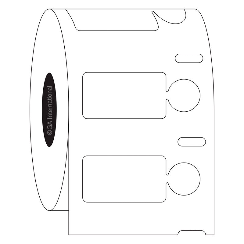 CryoSTUCK® DYMO550互換 超低温・凍結表面対応ラベル 28.6×15.9mm+11.1mm (円形)