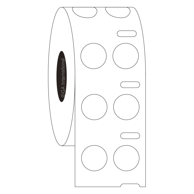 CryoSTUCK® DYMO550互換 超低温・凍結表面対応ラベル 12.7mm (円形) [2列]