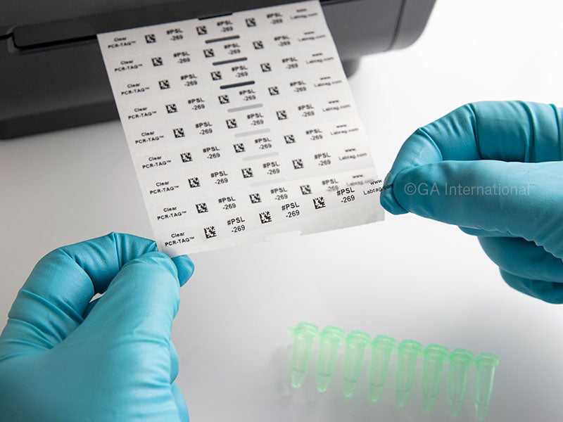 PCR-TAG™ 超低温対応 透明ラベル (PCRチューブ&8連ストリップ用) 76.2×6.4mm #PSL-269NOT