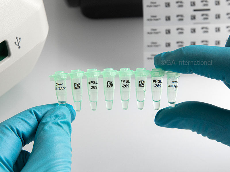 PCR-TAG™ 超低温対応 透明ラベル (PCRチューブ&8連ストリップ用) 76.2×6.4mm #PSL-269NOT