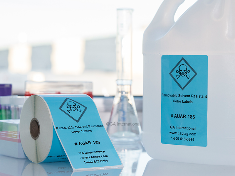ChemicoTAG™ 溶媒耐性ラベル 76.2×127mm #AUBR-186