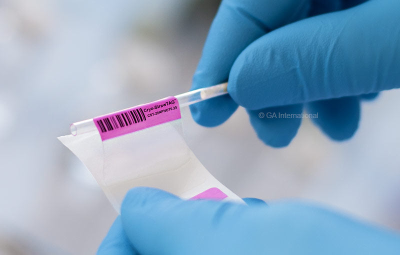 Cryo-StrawTAG™ 超低温対応ラベル (0.25ml IVFストロー識別用) 25.4×25.4mm #CST-29NPNOT0-25
