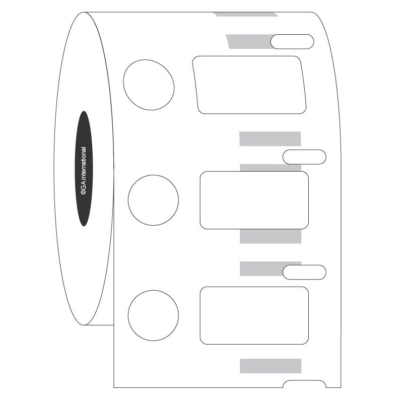Cryo DTermo™ DYMO互換 超低温対応ラベル 23.9×12.7mm+11.1mm (円形) #EC1F/EF1F-076