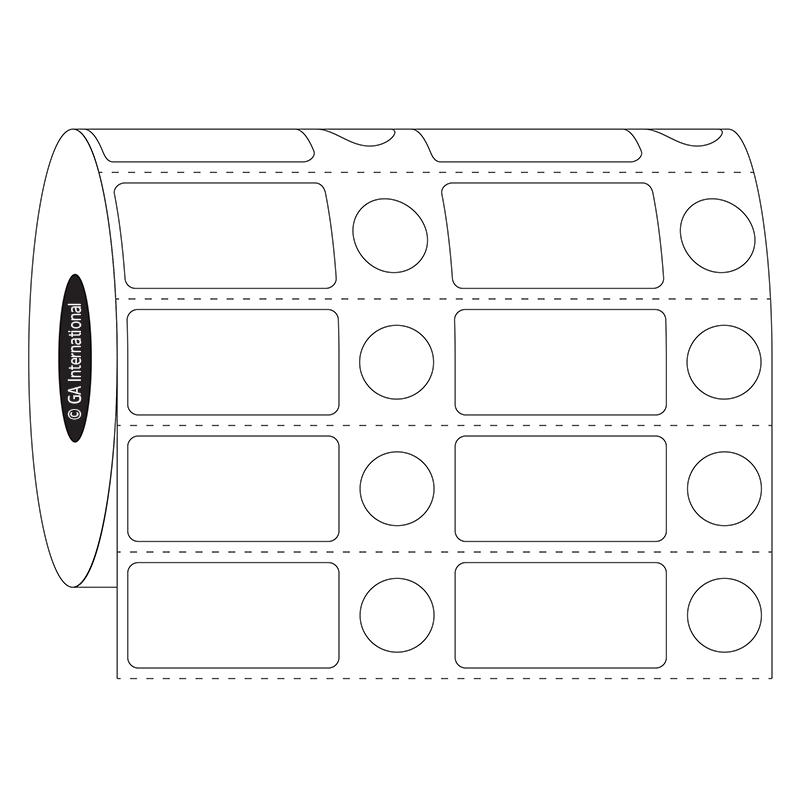 FreezerTAG™ 超低温対応ラベル 31.8×16mm+11.1mm (円形) [2列] #FJT-171