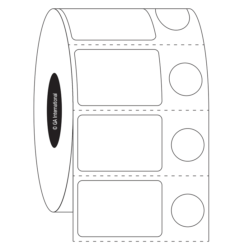 FreezerTAG™ 超低温対応ラベル 28.6×19.1mm+11.1mm (円形) #FJT-70