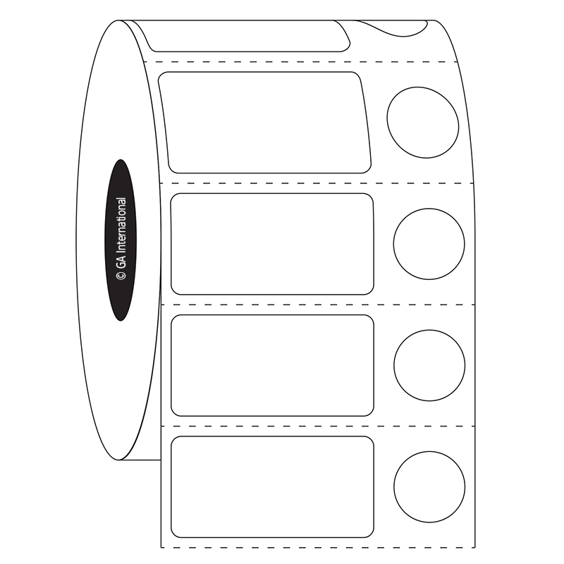 NitroTAG® 超低温対応ラベル (液体窒素容器用) 31.8×16mm+11.1mm (円形) #JTTA-172