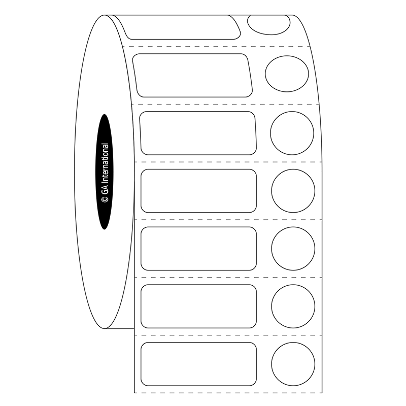 NitroTAG® 超低温対応ラベル (液体窒素容器用) 25.4×9.5mm+9.5mm (円形) #JTTA-228