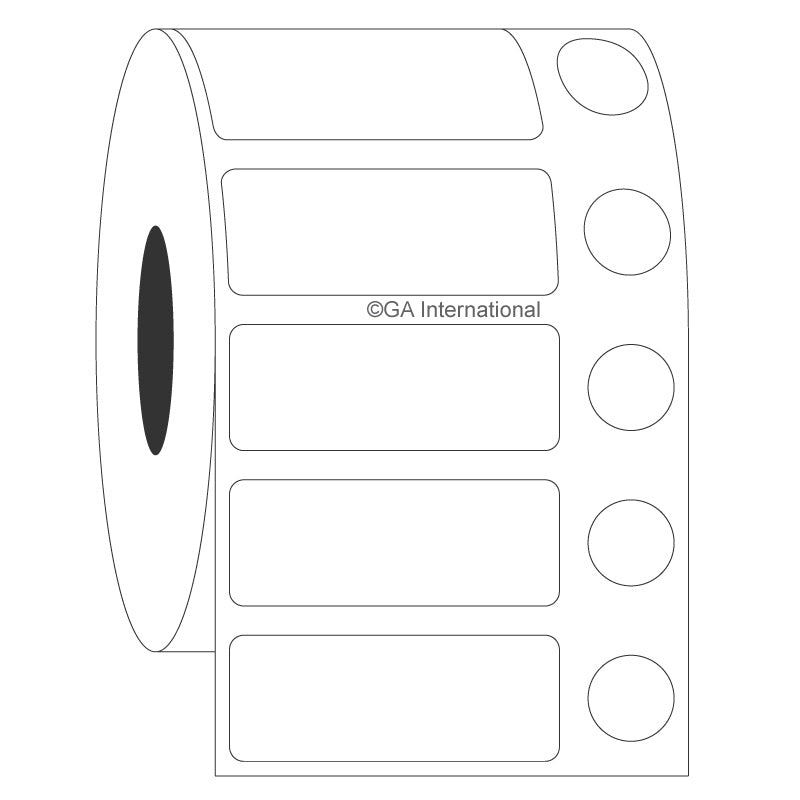 NitroTAG® 超低温対応ラベル (液体窒素容器用) 36.5×14mm+9.5mm (円形) #JTTA-197NP